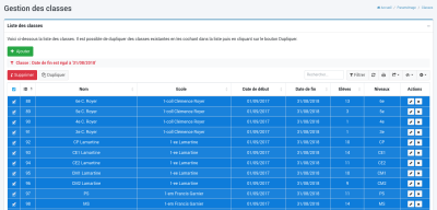 gestion des classes dupliquer 2