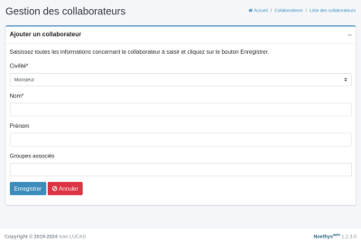 Ajouter un collaborateur