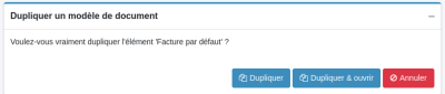 dupliquer un modèle de facture