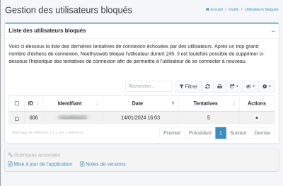 gestion des utilisateurs bloqués