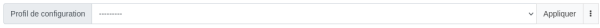 barre de profil de configuration